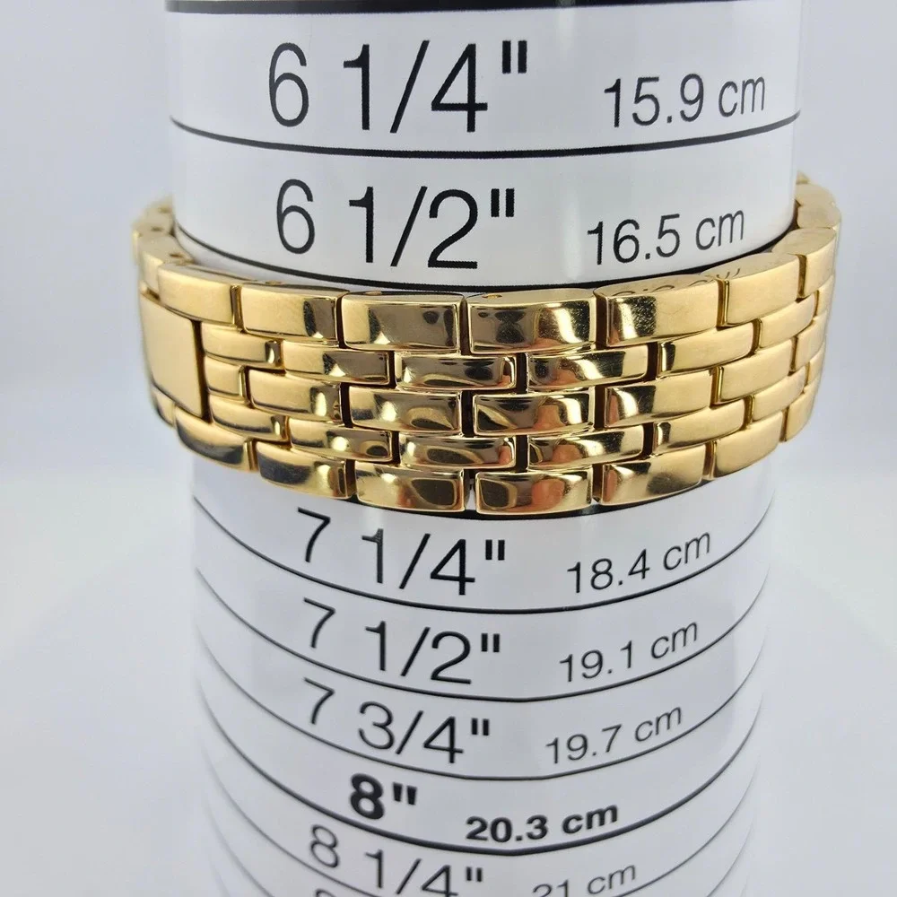 Vtg STEEL BY DESIGN Ladies Watch Swiss Parts Movment Link Bracelet Gold Tone 7